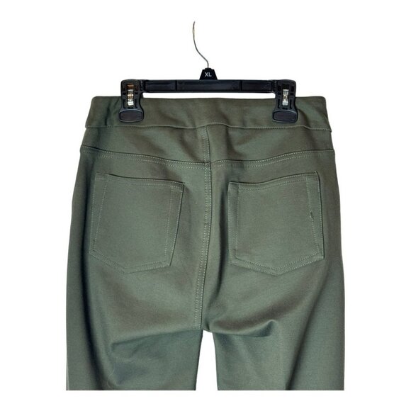 Soft Surroundings Pants Womens XS Olive Green Knit Stretch Tapered Leg Pull On - Picture 4 of 9
